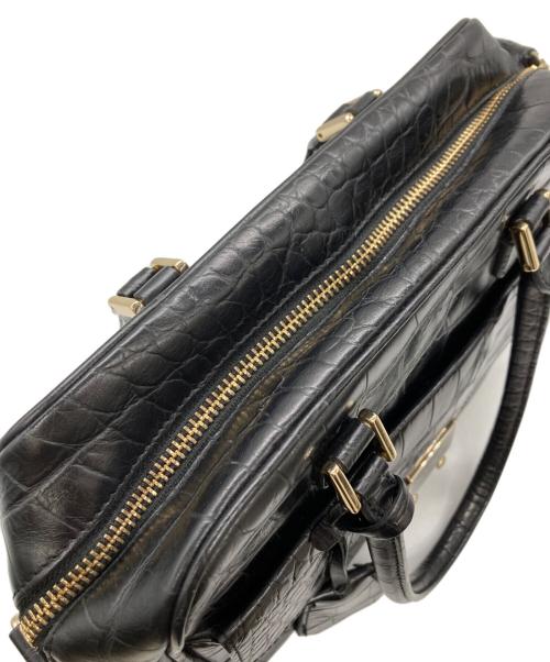 ANYA HINDMARCH（アニヤ・ハインドマーチ）ANYA HINDMARCH (アニヤ・ハインドマーチ) カーカー クロコ型押し2WAYバッグ ブラック サイズ:表記なしの古着・服飾アイテム