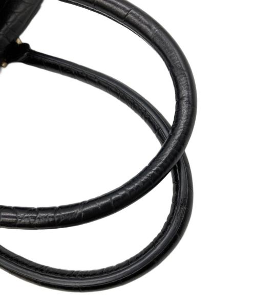 ANYA HINDMARCH（アニヤ・ハインドマーチ）ANYA HINDMARCH (アニヤ・ハインドマーチ) カーカー クロコ型押し2WAYバッグ ブラック サイズ:表記なしの古着・服飾アイテム