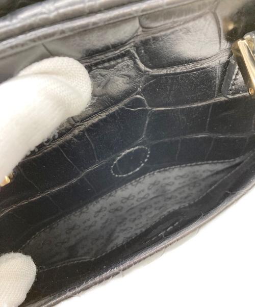 ANYA HINDMARCH（アニヤ・ハインドマーチ）ANYA HINDMARCH (アニヤ・ハインドマーチ) カーカー クロコ型押し2WAYバッグ ブラック サイズ:表記なしの古着・服飾アイテム