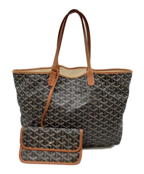 GOYARD（ゴヤール）GOYARD (ゴヤール) サンルイ PM トートバッグ ブラック×ブラウンの古着・服飾アイテム
