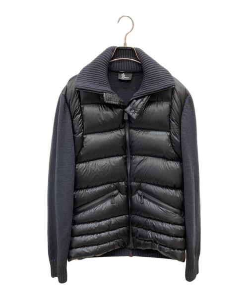 MONCLER GRENOBLE（モンクレール グルノーブル）MONCLER GRENOBLE (モンクレール グルノーブル) ニット切替ダウンジャケット ブラック サイズ:XLの古着・服飾アイテム