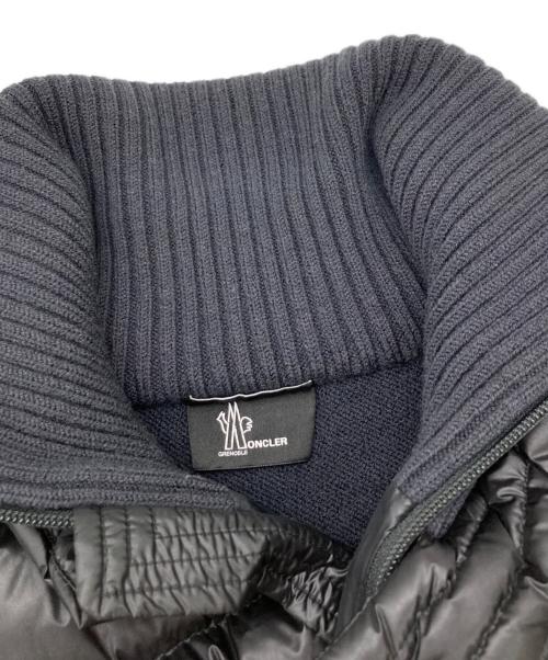 MONCLER GRENOBLE（モンクレール グルノーブル）MONCLER GRENOBLE (モンクレール グルノーブル) ニット切替ダウンジャケット ブラック サイズ:XLの古着・服飾アイテム