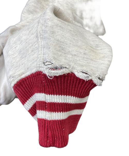 Champion REVERSE WEAVE（チャンピオン リバース ウィーブ）Champion REVERSE WEAVE (チャンピオン リバース ウィーブ) フロント刺繍リブラインスウェット レッド×グレー サイズ:XXLの古着・服飾アイテム