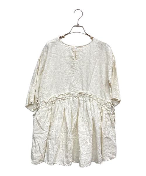 BEARDSLEY（ビアズリー）BEARDSLEY (ビアズリー) リネンチュニックブラウス アイボリー サイズ:FREEの古着・服飾アイテム