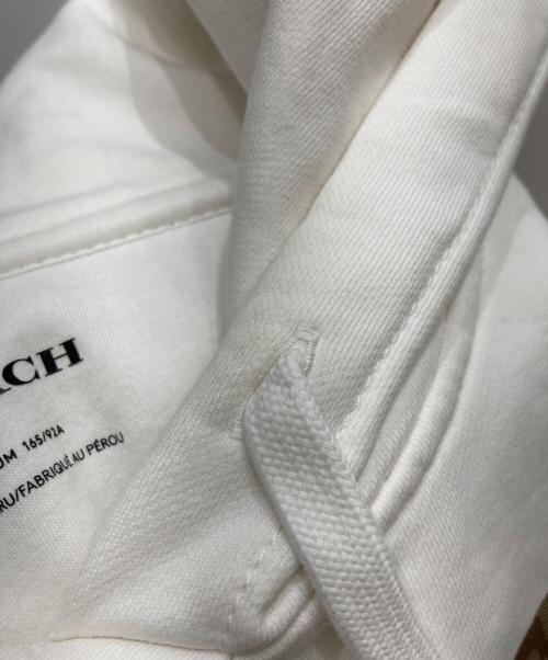 COACH（コーチ）COACH (コーチ) シグネチャースクエアフーディー ホワイト サイズ:MEDIUMの古着・服飾アイテム