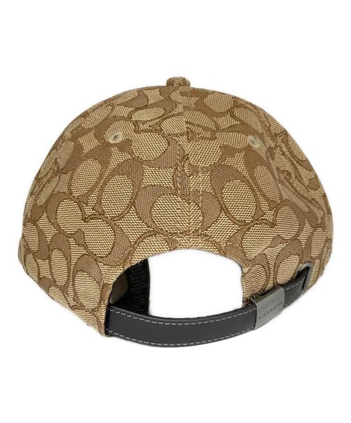 COACH（コーチ）COACH (コーチ) シグネチャー ジャカード ベースボール ハット ベージュ サイズ:M/Lの古着・服飾アイテム