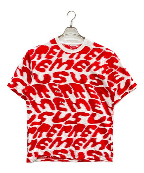 SUPREME（シュプリーム）Supreme (シュプリーム) stacked intarsia S/S Top レッド サイズ:Mの古着・服飾アイテム