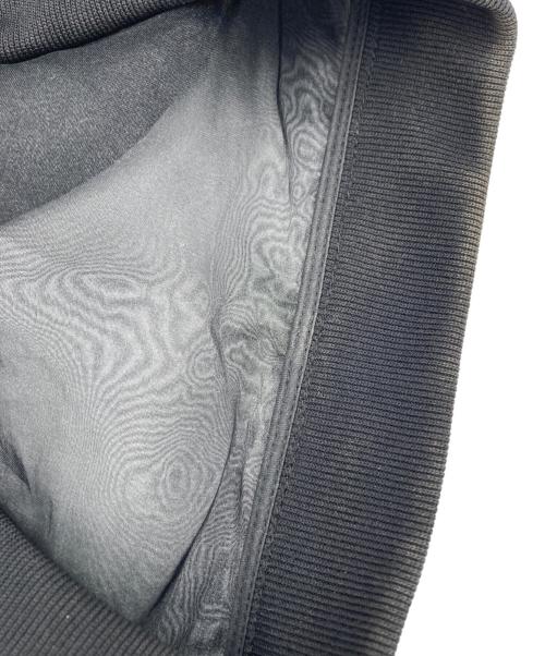 UN3D.（アンスリード）UN3D. (アンスリード) ギャザーオーガンジーブルゾンシアージャケット ブラック サイズ:Fの古着・服飾アイテム