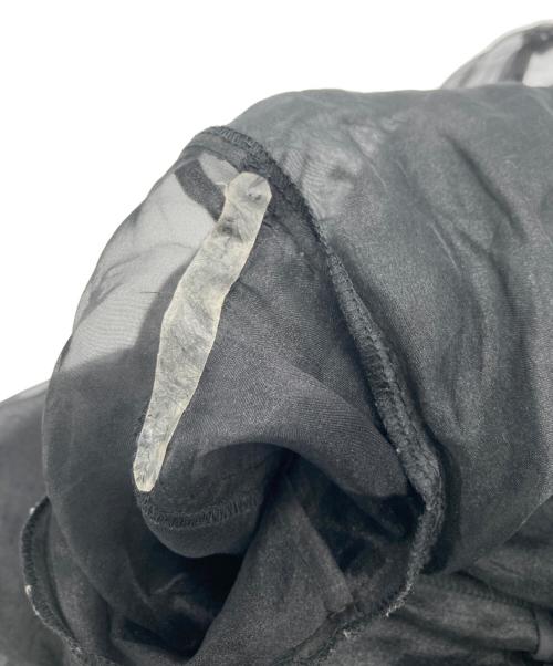 UN3D.（アンスリード）UN3D. (アンスリード) ギャザーオーガンジーブルゾンシアージャケット ブラック サイズ:Fの古着・服飾アイテム