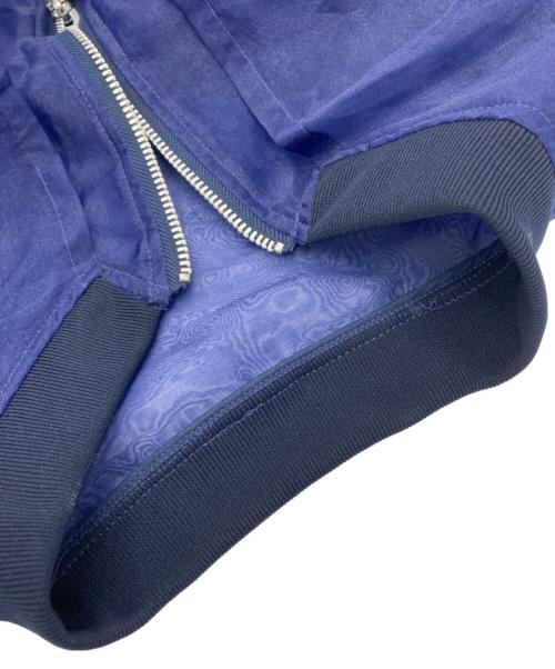 UN3D.（アンスリード）UN3D. (アンスリード) ギャザーオーガンジーブルゾンシアージャケット ネイビー サイズ:Fの古着・服飾アイテム