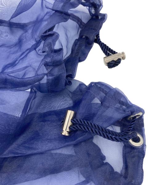 UN3D.（アンスリード）UN3D. (アンスリード) ギャザーオーガンジーブルゾンシアージャケット ネイビー サイズ:Fの古着・服飾アイテム