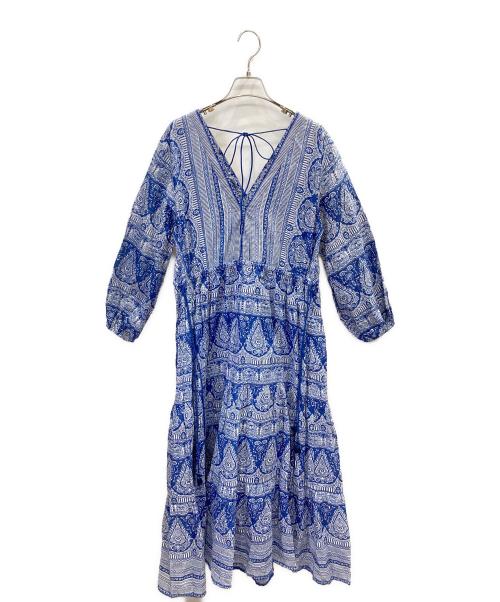 sara mallika（サラマリカ）sara mallika (サラマリカ) 総柄ワンピース ブルー サイズ:表示なしの古着・服飾アイテム