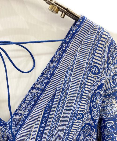 sara mallika（サラマリカ）sara mallika (サラマリカ) 総柄ワンピース ブルー サイズ:表示なしの古着・服飾アイテム