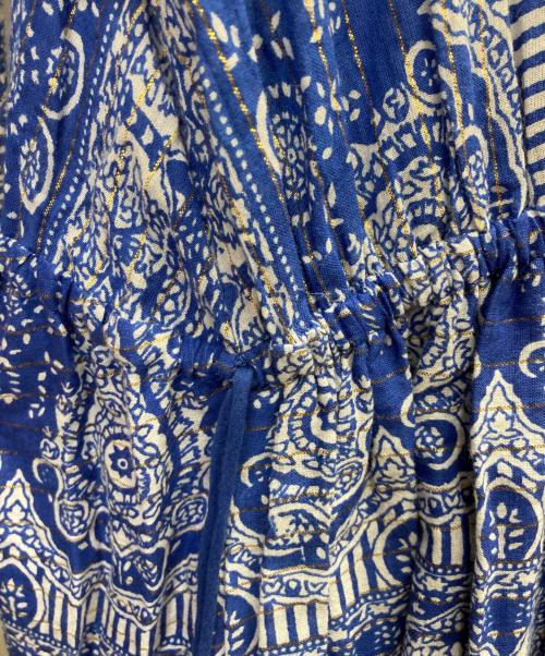 sara mallika（サラマリカ）sara mallika (サラマリカ) 総柄ワンピース ブルー サイズ:表示なしの古着・服飾アイテム