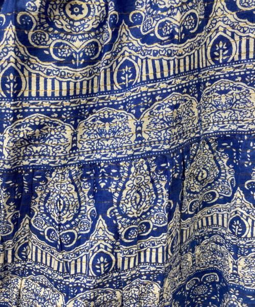 sara mallika（サラマリカ）sara mallika (サラマリカ) 総柄ワンピース ブルー サイズ:表示なしの古着・服飾アイテム