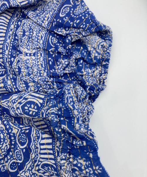 sara mallika（サラマリカ）sara mallika (サラマリカ) 総柄ワンピース ブルー サイズ:表示なしの古着・服飾アイテム