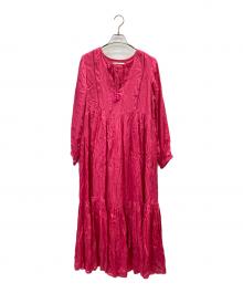 ne quittez pas（ヌキテパ）の古着「MODAL SATIN PLAIN DRESS」｜ショッキングピンク