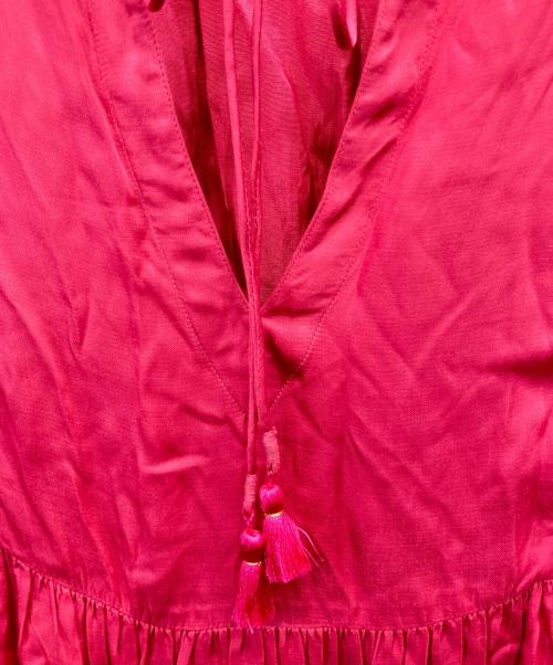 ne quittez pas（ヌキテパ）ne quittez pas (ヌキテパ) MODAL SATIN PLAIN DRESS ショッキングピンク サイズ:Sの古着・服飾アイテム