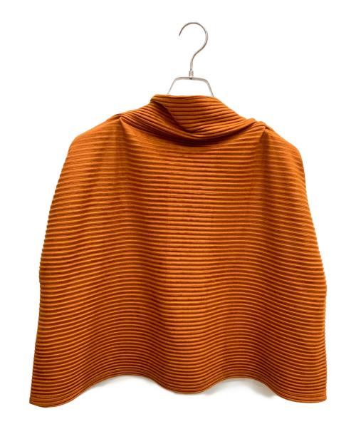 me ISSEY MIYAKE（ミーイッセイ ミヤケ）me ISSEY MIYAKE (ミーイッセイ ミヤケ) 起毛プリーツハイネックカットソー ブラウン サイズ:表記なしの古着・服飾アイテム