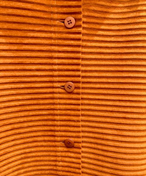 me ISSEY MIYAKE（ミーイッセイ ミヤケ）me ISSEY MIYAKE (ミーイッセイ ミヤケ) 起毛プリーツハイネックカットソー ブラウン サイズ:表記なしの古着・服飾アイテム