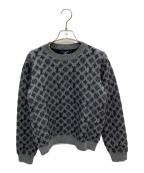 LOUIS VUITTONルイ ヴィトン）の古着「ブラッシュドモノグラムクルーネックニット」｜グレー