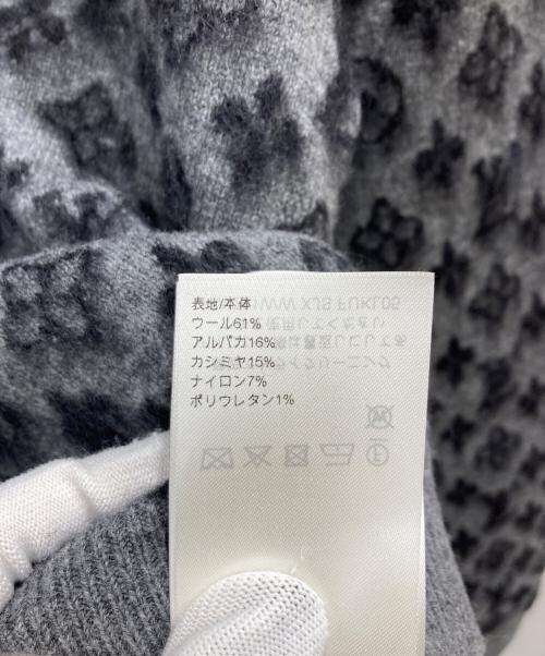 LOUIS VUITTON（ルイ ヴィトン）LOUIS VUITTON (ルイ ヴィトン) ブラッシュドモノグラムクルーネックニット グレー サイズ:Ｍの古着・服飾アイテム