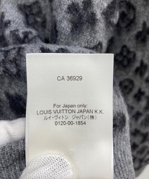 LOUIS VUITTON（ルイ ヴィトン）LOUIS VUITTON (ルイ ヴィトン) ブラッシュドモノグラムクルーネックニット グレー サイズ:Ｍの古着・服飾アイテム