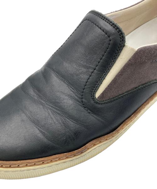 Maison Martin Margiela（メゾンマルタンマルジェラ）Maison Martin Margiela (メゾンマルタンマルジェラ) レザースリッポン ブラック サイズ:44の古着・服飾アイテム