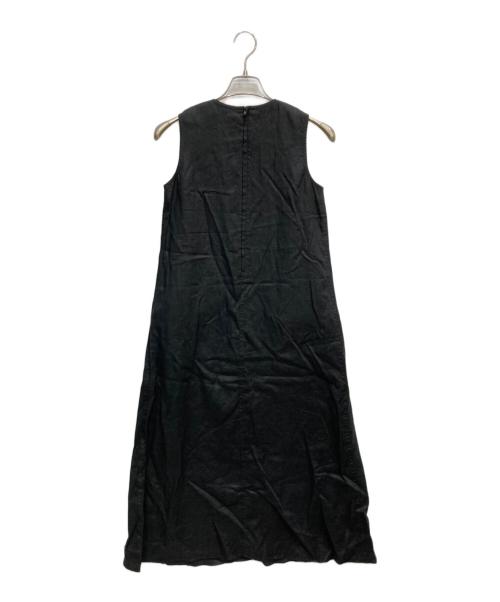 BLENHEIM（ブレンヘイム）BLENHEIM (ブレンヘイム) リネンビッグポケットロングワンピース ブラック サイズ:XSの古着・服飾アイテム