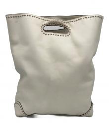 J&M DAVIDSON（ジェイ＆エム デヴィッドソン）の古着「スタッズクラッチバッグ」｜ホワイト