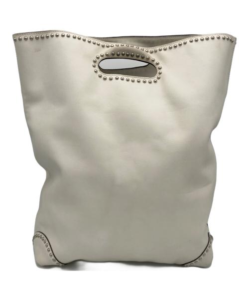 J&M DAVIDSON（ジェイ＆エム デヴィッドソン）J&M DAVIDSON (ジェイ＆エム デヴィッドソン) スタッズクラッチバッグ ホワイトの古着・服飾アイテム