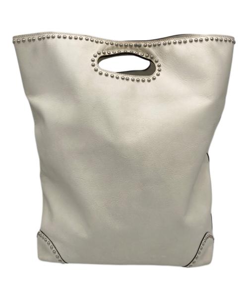 J&M DAVIDSON（ジェイ＆エム デヴィッドソン）J&M DAVIDSON (ジェイ＆エム デヴィッドソン) スタッズクラッチバッグ ホワイトの古着・服飾アイテム