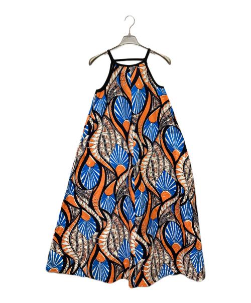 Adam et Rope（アダム エ ロペ）Adam et Rope (アダム エ ロペ) アフリカンプリントキャミワンピース ブラック サイズ:FREEの古着・服飾アイテム