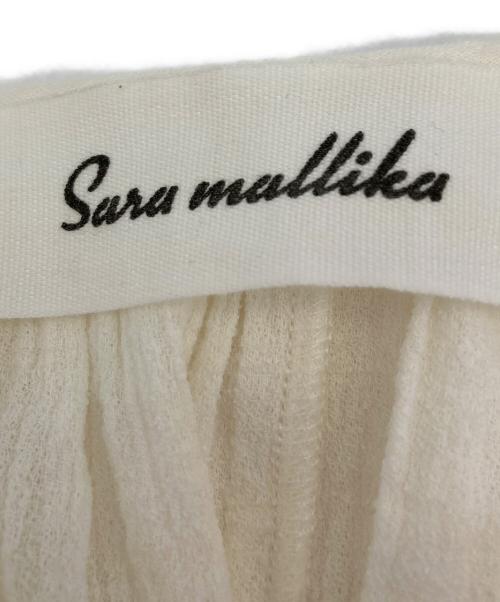 sara mallika（サラマリカ）sara mallika (サラマリカ) Cotton Crape Gather Big Sleeve Dress ホワイト サイズ:表記なしの古着・服飾アイテム