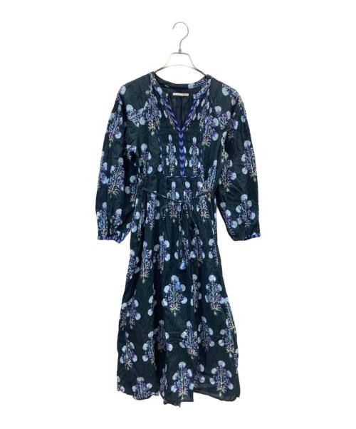 ne quittez pas（ヌキテパ）ne quittez pas (ヌキテパ) COTTON JQD MARIGOLD PRIN ネイビー サイズ:Sの古着・服飾アイテム