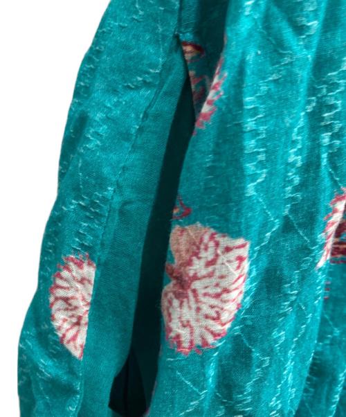 ne quittez pas（ヌキテパ）ne quittez pas (ヌキテパ) Cotton Jacquard Marigold Print Shirring Dress スカイブルー サイズ:Sの古着・服飾アイテム