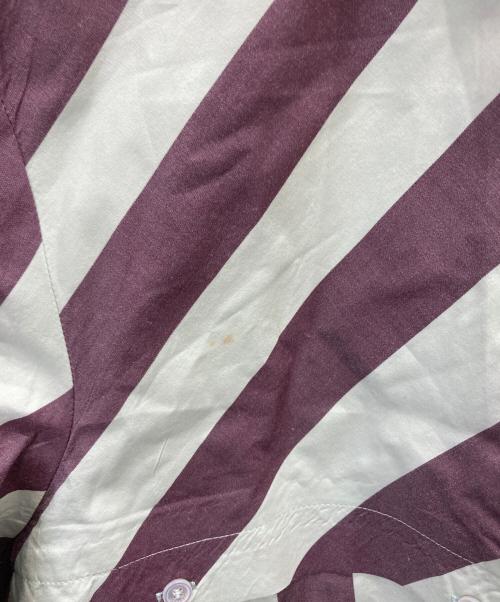 WEEKEND Max Mara（ウィークエンド マックスマーラ）Weekend Max Mara (ウィークエンド マックスマーラ) PHANTASIE ストライプシャツ グリーン×パープル サイズ:36の古着・服飾アイテム