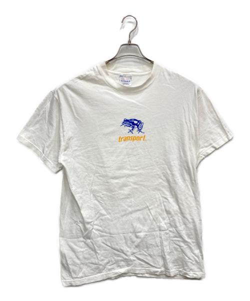 TRANSPORT（トランスポート）TRANSPORT (トランスポート) Hanes (ヘインズ) フロッグプリントカットソー ホワイト サイズ:Ⅼの古着・服飾アイテム