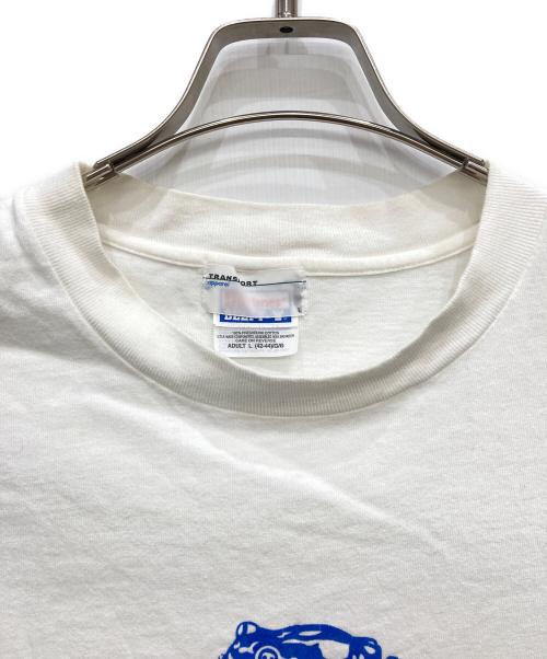 TRANSPORT（トランスポート）TRANSPORT (トランスポート) Hanes (ヘインズ) フロッグプリントカットソー ホワイト サイズ:Ⅼの古着・服飾アイテム