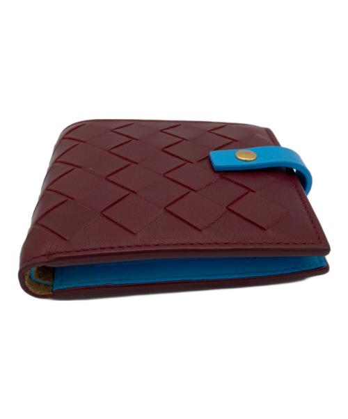 BOTTEGA VENETA（ボッテガベネタ）BOTTEGA VENETA (ボッテガベネタ) イントレチャート2つ折り財布 ボルドー サイズ:表記なしの古着・服飾アイテム