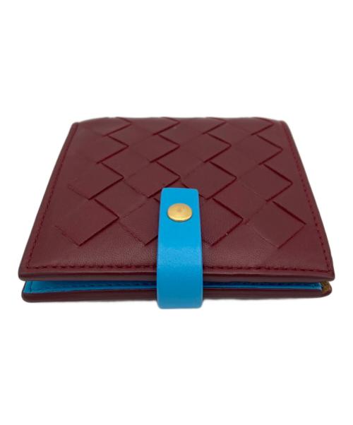 BOTTEGA VENETA（ボッテガベネタ）BOTTEGA VENETA (ボッテガベネタ) イントレチャート2つ折り財布 ボルドー サイズ:表記なしの古着・服飾アイテム