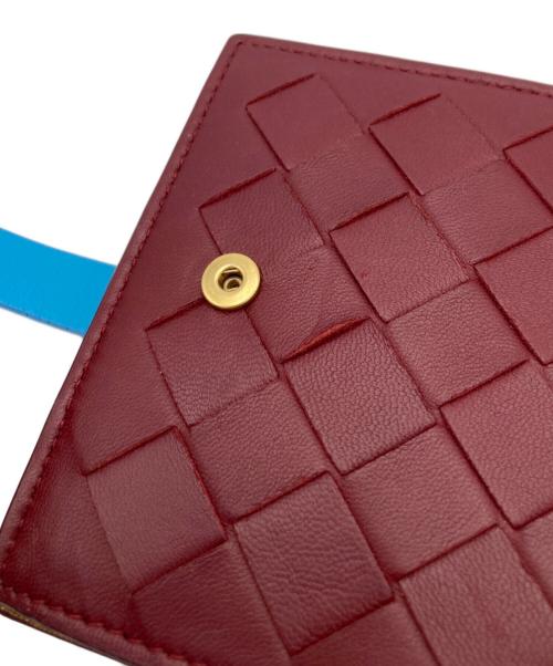 BOTTEGA VENETA（ボッテガベネタ）BOTTEGA VENETA (ボッテガベネタ) イントレチャート2つ折り財布 ボルドー サイズ:表記なしの古着・服飾アイテム