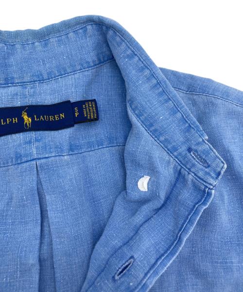 POLO RALPH LAUREN（ポロ・ラルフローレン）POLO RALPH LAUREN (ポロ・ラルフローレン) ボタンダウンリネンシャツ スカイブルー サイズ:Sの古着・服飾アイテム