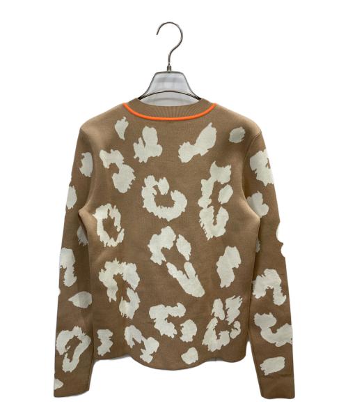 HERMES（エルメス）HERMES (エルメス) ”Jungle Love Fluo” シルク混ニット ブラウン サイズ:38の古着・服飾アイテム