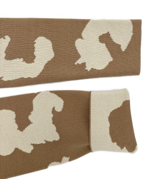 HERMES（エルメス）HERMES (エルメス) ”Jungle Love Fluo” シルク混ニット ブラウン サイズ:38の古着・服飾アイテム