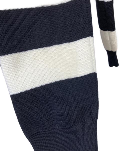 GUCCI（グッチ）GUCCI (グッチ) ショルダージップボーダーニット アイボリー×ブラック サイズ:Sの古着・服飾アイテム