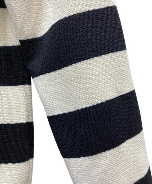 GUCCI（グッチ）GUCCI (グッチ) ショルダージップボーダーニット アイボリー×ブラック サイズ:Sの古着・服飾アイテム