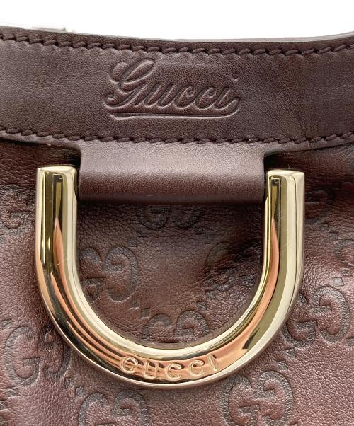 GUCCI（グッチ）GUCCI (グッチ) アビー レザートートバッグ ブラウンの古着・服飾アイテム