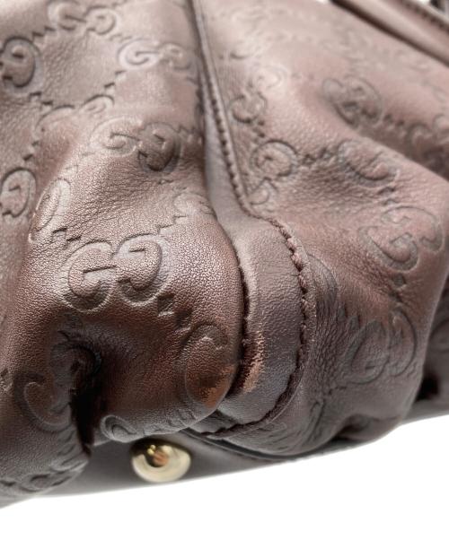 GUCCI（グッチ）GUCCI (グッチ) アビー レザートートバッグ ブラウンの古着・服飾アイテム