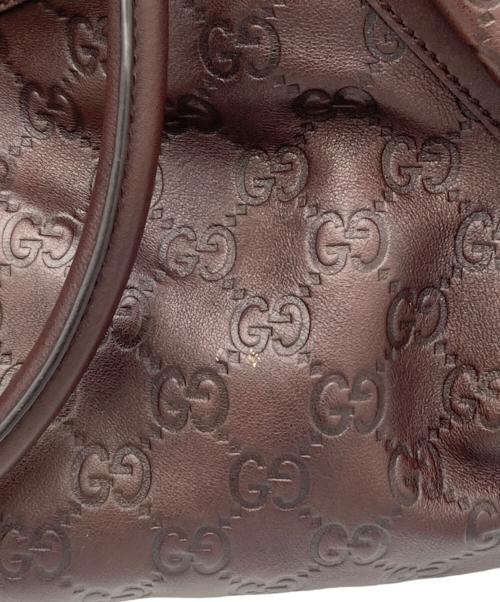 GUCCI（グッチ）GUCCI (グッチ) アビー レザートートバッグ ブラウンの古着・服飾アイテム